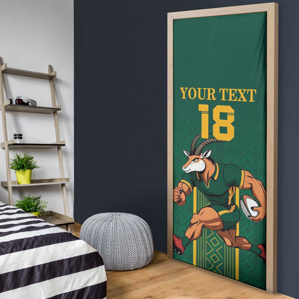 Custom South Africa Rugby Door Cover Go Springboks - Wonder Print Shop