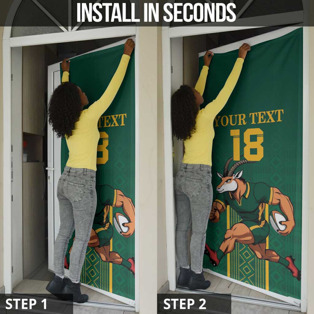 Custom South Africa Rugby Door Cover Go Springboks - Wonder Print Shop