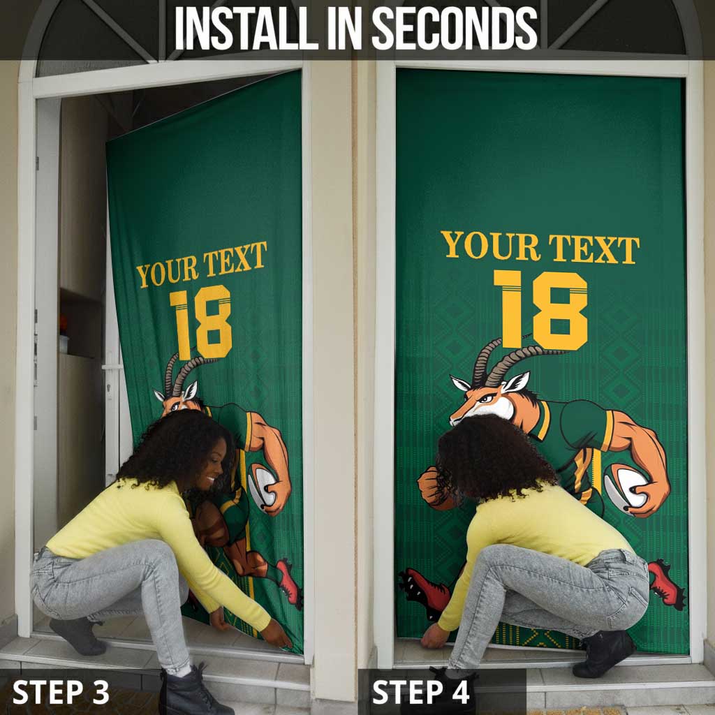Custom South Africa Rugby Door Cover Go Springboks - Wonder Print Shop