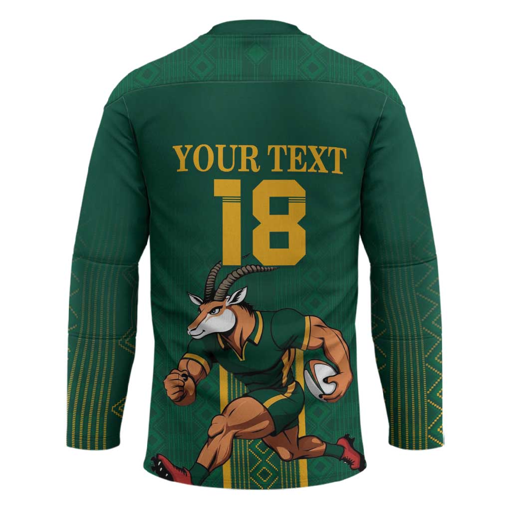 Custom South Africa Rugby Hockey Jersey Go Springboks - Wonder Print Shop