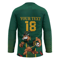 Custom South Africa Rugby Hockey Jersey Go Springboks - Wonder Print Shop