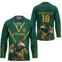 Custom South Africa Rugby Hockey Jersey Go Springboks - Wonder Print Shop