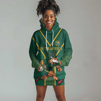 Custom South Africa Rugby Hoodie Dress Go Springboks - Wonder Print Shop