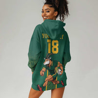 Custom South Africa Rugby Hoodie Dress Go Springboks - Wonder Print Shop