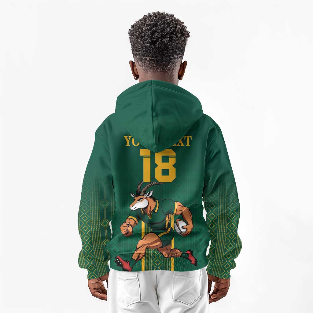Custom South Africa Rugby Kid Hoodie Go Springboks - Wonder Print Shop