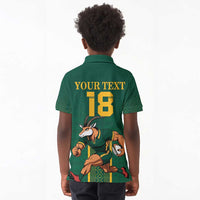 Custom South Africa Rugby Kid Polo Shirt Go Springboks LT18