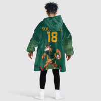 Custom South Africa Rugby Kid Wearable Blanket Hoodie Go Springboks - Wonder Print Shop