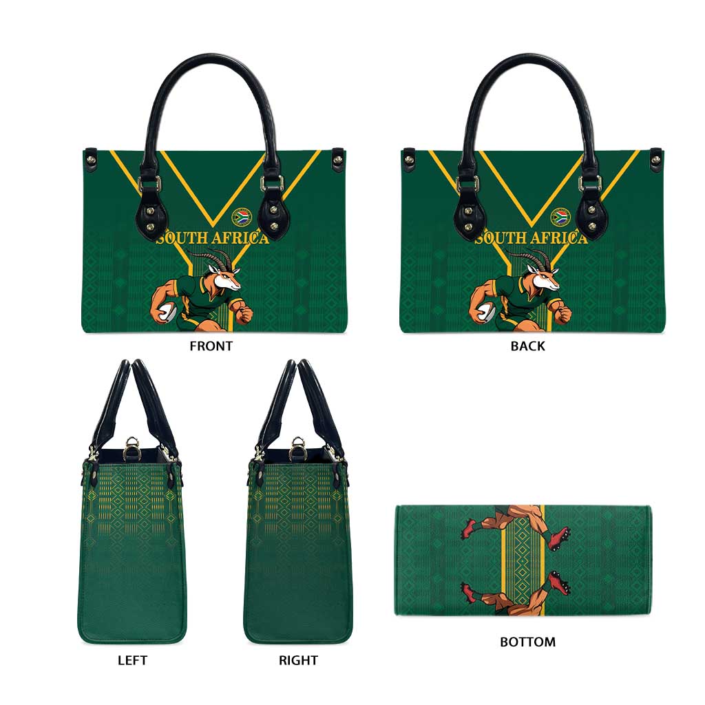 South Africa Rugby Leather Bag Go Springboks - Wonder Print Shop