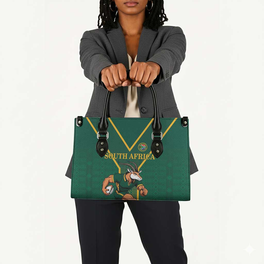 South Africa Rugby Leather Bag Go Springboks - Wonder Print Shop