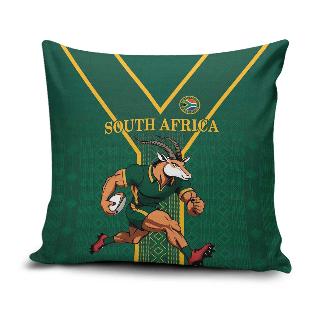 South Africa Rugby Pillow Cover Go Springboks - Wonder Print Shop