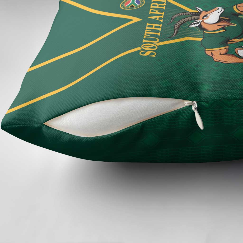 South Africa Rugby Pillow Cover Go Springboks - Wonder Print Shop