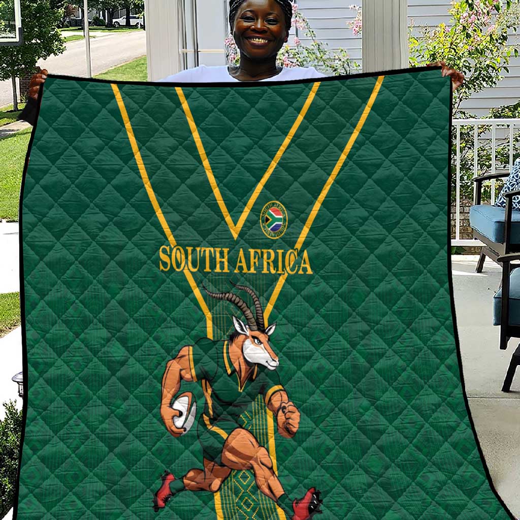 South Africa Rugby Quilt Go Springboks - Wonder Print Shop