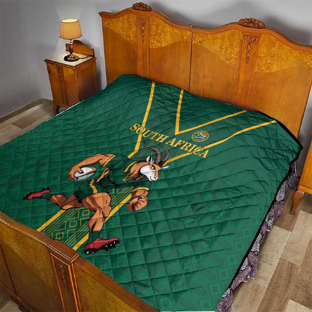 South Africa Rugby Quilt Go Springboks - Wonder Print Shop