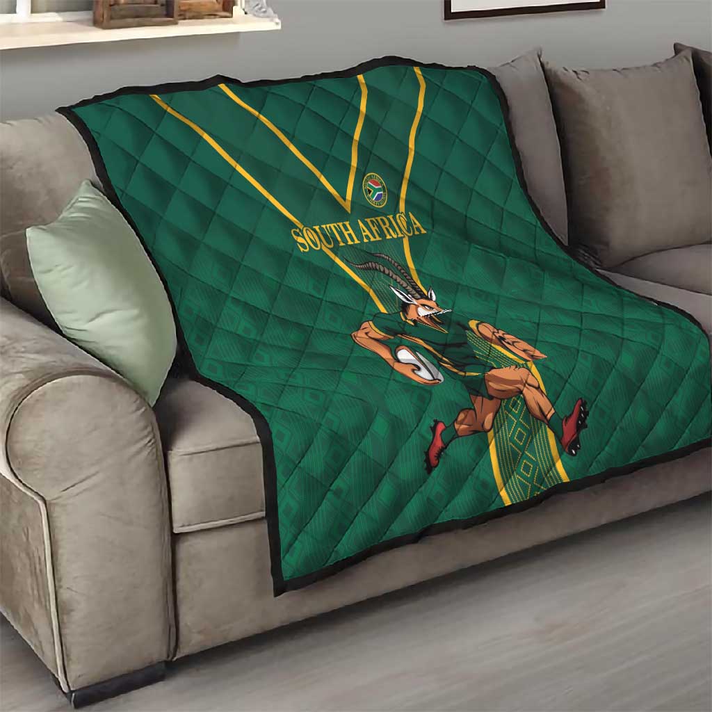 South Africa Rugby Quilt Go Springboks - Wonder Print Shop
