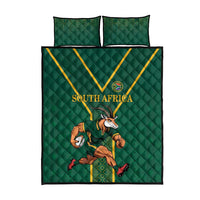 South Africa Rugby Quilt Bed Set Go Springboks - Wonder Print Shop