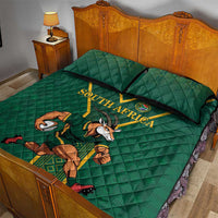 South Africa Rugby Quilt Bed Set Go Springboks - Wonder Print Shop