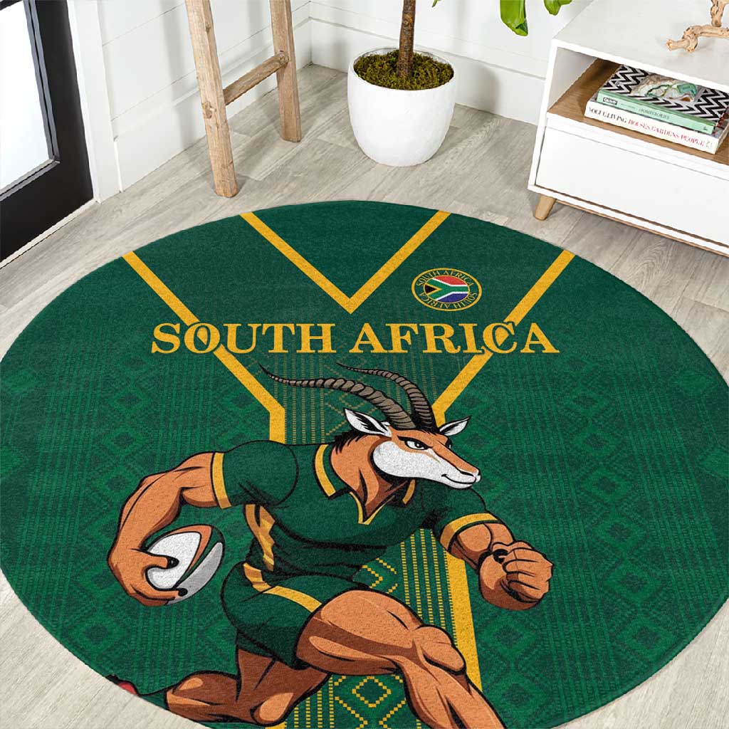 South Africa Rugby Round Carpet Go Springboks - Wonder Print Shop