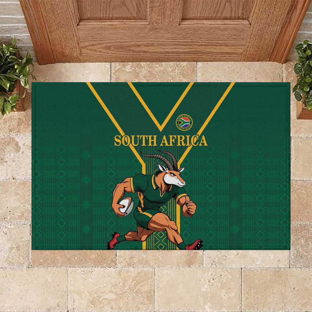 South Africa Rugby Rubber Doormat Go Springboks - Wonder Print Shop