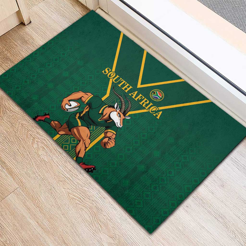South Africa Rugby Rubber Doormat Go Springboks - Wonder Print Shop