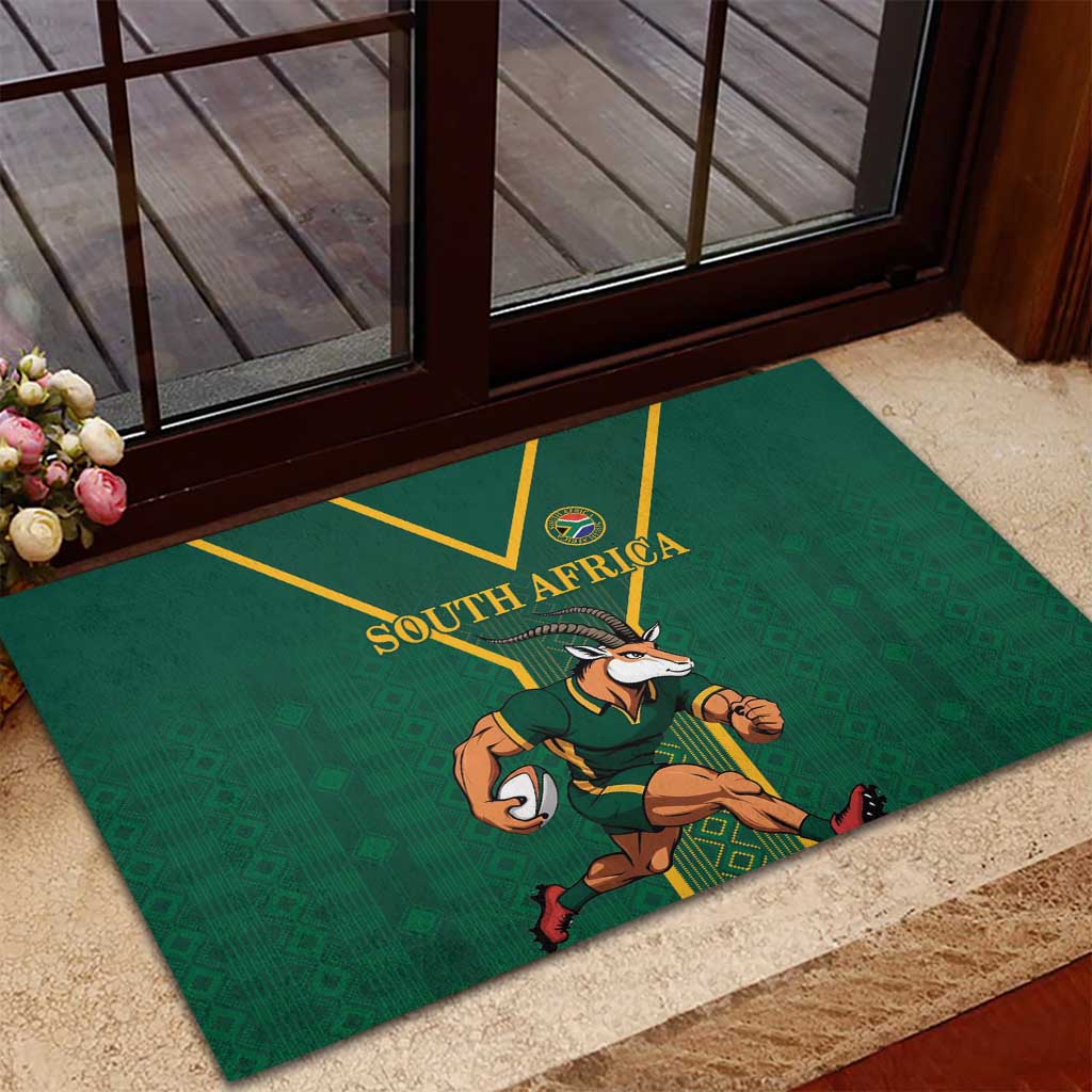 South Africa Rugby Rubber Doormat Go Springboks - Wonder Print Shop