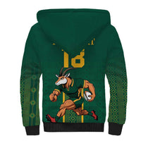 Custom South Africa Rugby Sherpa Hoodie Go Springboks - Wonder Print Shop