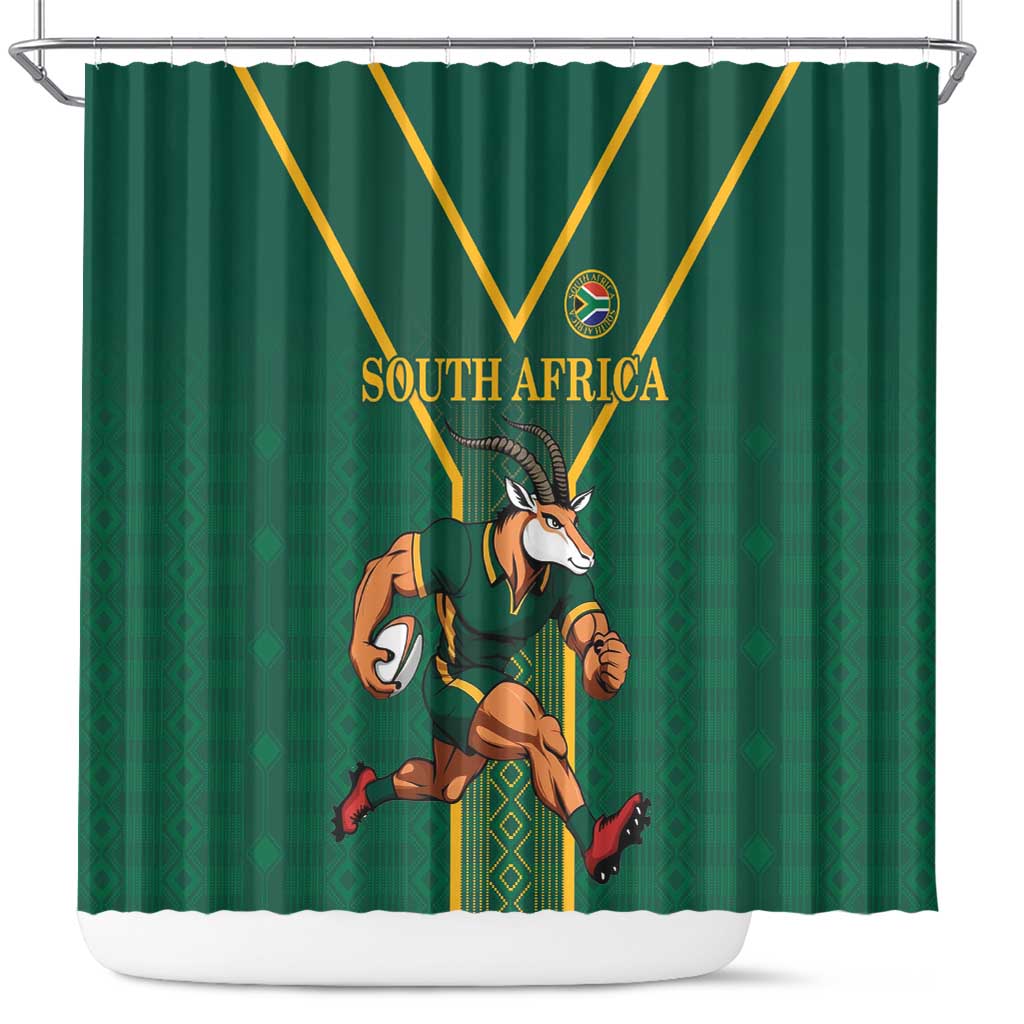 South Africa Rugby Shower Curtain Go Springboks - Wonder Print Shop