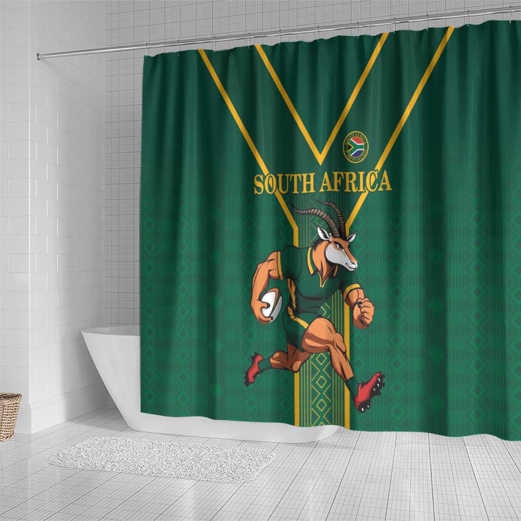 South Africa Rugby Shower Curtain Go Springboks - Wonder Print Shop