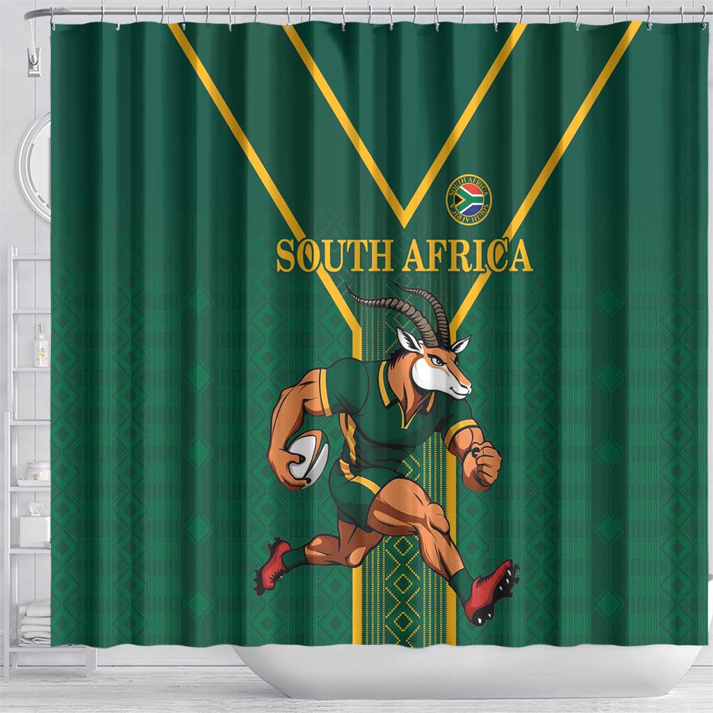South Africa Rugby Shower Curtain Go Springboks - Wonder Print Shop