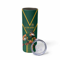 Custom South Africa Rugby Skinny Tumbler Go Springboks - Wonder Print Shop