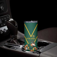 Custom South Africa Rugby Skinny Tumbler Go Springboks - Wonder Print Shop