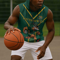 Custom South Africa Rugby Sleeveless Hoodie Go Springboks - Wonder Print Shop