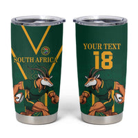 Custom South Africa Rugby Tumbler Cup Go Springboks - Wonder Print Shop