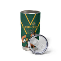 Custom South Africa Rugby Tumbler Cup Go Springboks - Wonder Print Shop