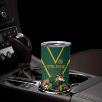 Custom South Africa Rugby Tumbler Cup Go Springboks - Wonder Print Shop