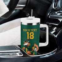 Custom South Africa Rugby Tumbler With Handle Go Springboks - Wonder Print Shop