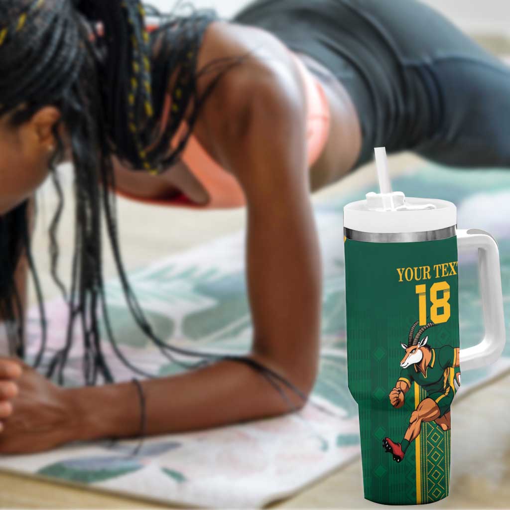 Custom South Africa Rugby Tumbler With Handle Go Springboks - Wonder Print Shop