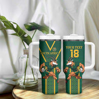 Custom South Africa Rugby Tumbler With Handle Go Springboks - Wonder Print Shop