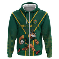 Custom South Africa Rugby Zip Hoodie Go Springboks - Wonder Print Shop