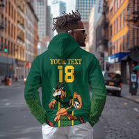 Custom South Africa Rugby Zip Hoodie Go Springboks - Wonder Print Shop