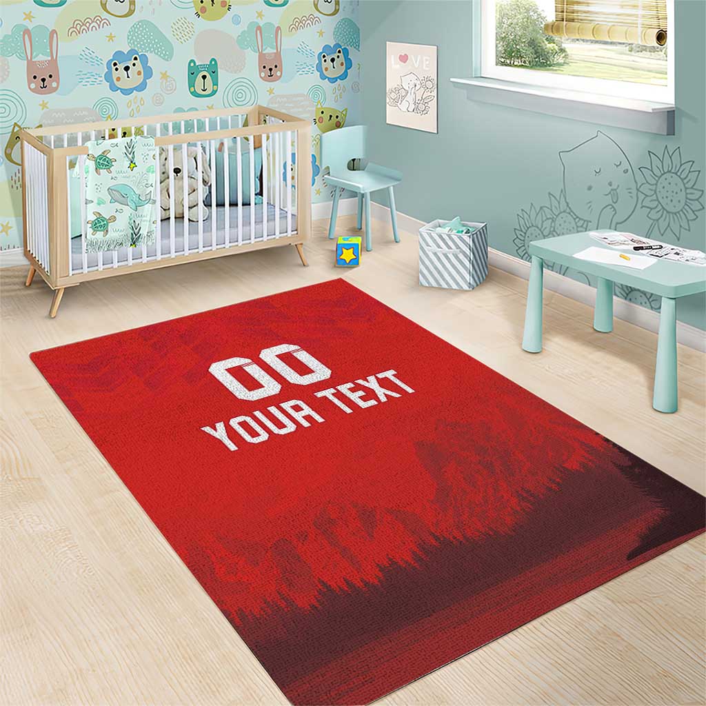 Custom Switzerland Football Area Rug Red Crosses Go Champions