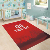 Custom Switzerland Football Area Rug Red Crosses Go Champions