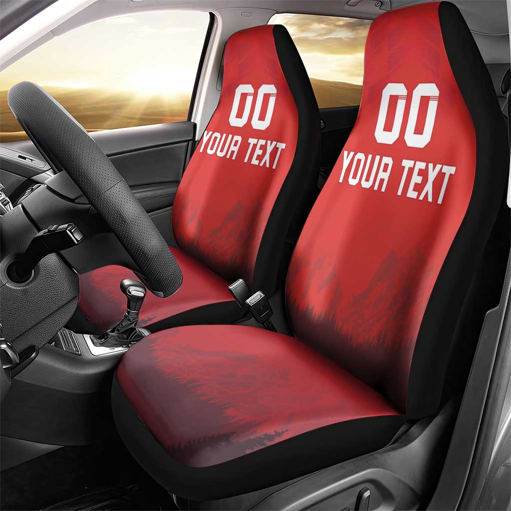 Custom Switzerland Football Car Seat Cover Red Crosses Go Champions
