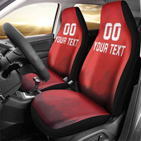 Custom Switzerland Football Car Seat Cover Red Crosses Go Champions