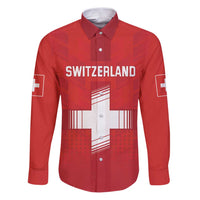 Custom Switzerland Football Family Matching Puletasi and Hawaiian Shirt Red Crosses Go Champions