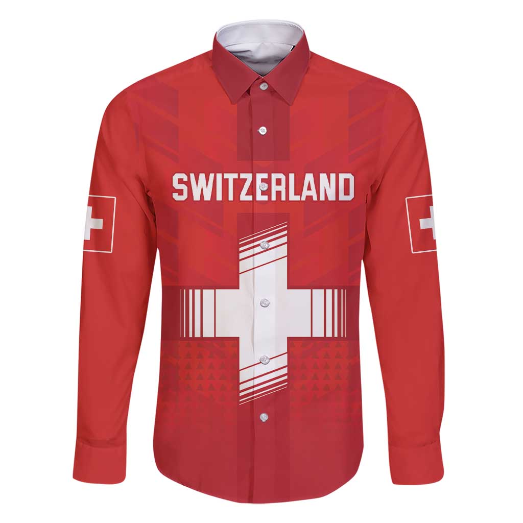 Custom Switzerland Football Family Matching Short Sleeve Bodycon Dress and Hawaiian Shirt Red Crosses Go Champions