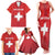 Custom Switzerland Football Family Matching Tank Maxi Dress and Hawaiian Shirt Red Crosses Go Champions