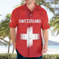 Custom Switzerland Football Hawaiian Shirt Red Crosses Go Champions