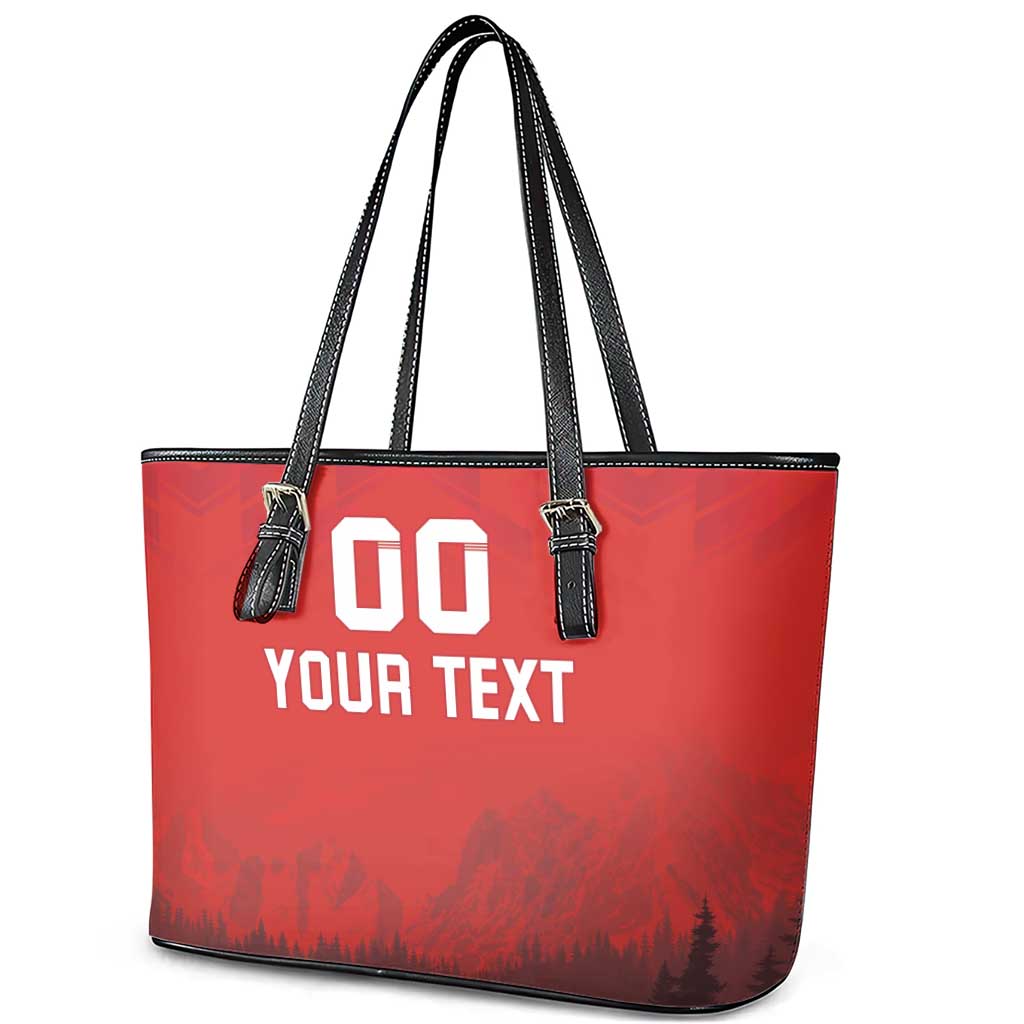 Custom Switzerland Football Leather Tote Bag Red Crosses Go Champions