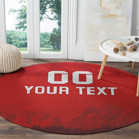 Custom Switzerland Football Round Carpet Red Crosses Go Champions