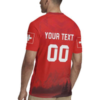 Custom Switzerland Football Rugby Jersey Red Crosses Go Champions